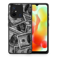 Thumbnail for Θήκη Xiaomi Poco C55 Money Dollars από τη Smartfits με σχέδιο στο πίσω μέρος και μαύρο περίβλημα | Xiaomi Poco C55 Money Dollars Case with Colorful Back and Black Bezels