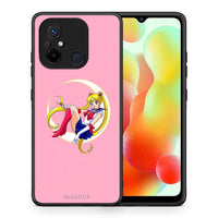 Thumbnail for Θήκη Xiaomi Poco C55 Moon Girl από τη Smartfits με σχέδιο στο πίσω μέρος και μαύρο περίβλημα | Xiaomi Poco C55 Moon Girl Case with Colorful Back and Black Bezels