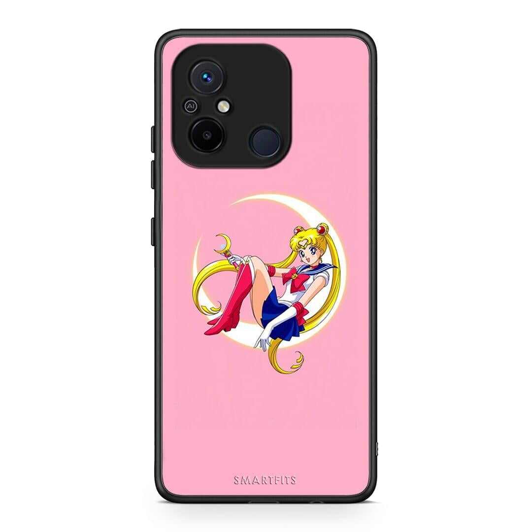 Θήκη Xiaomi Poco C55 Moon Girl από τη Smartfits με σχέδιο στο πίσω μέρος και μαύρο περίβλημα | Xiaomi Poco C55 Moon Girl Case with Colorful Back and Black Bezels