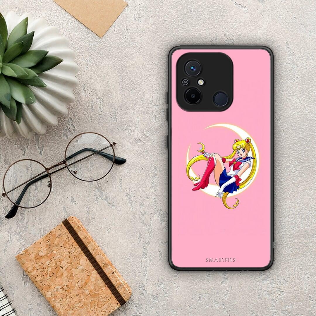 Θήκη Xiaomi Poco C55 Moon Girl από τη Smartfits με σχέδιο στο πίσω μέρος και μαύρο περίβλημα | Xiaomi Poco C55 Moon Girl Case with Colorful Back and Black Bezels