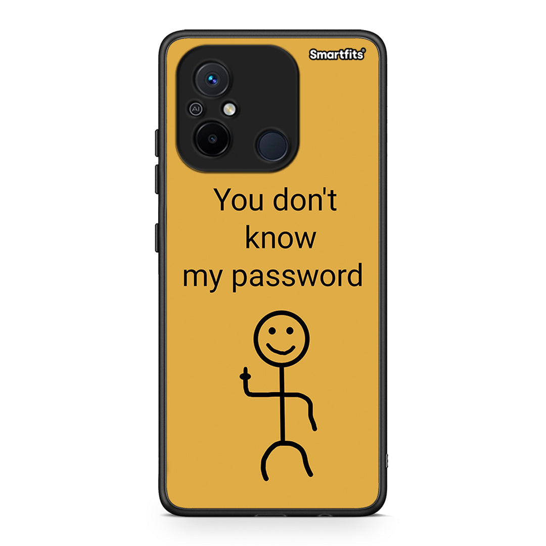 Θήκη Xiaomi Poco C55 My Password από τη Smartfits με σχέδιο στο πίσω μέρος και μαύρο περίβλημα | Xiaomi Poco C55 My Password Case with Colorful Back and Black Bezels