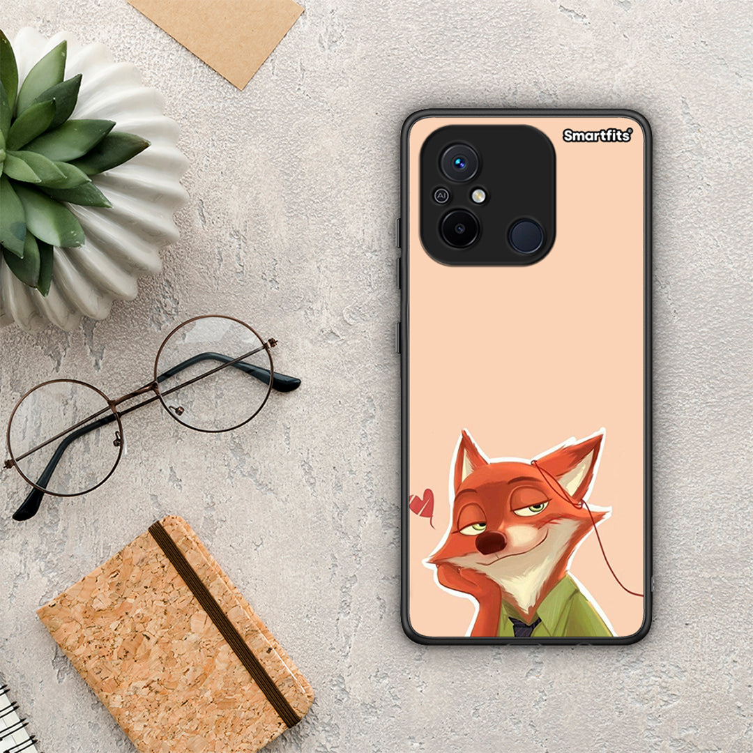 Θήκη Xiaomi Poco C55 Nick Wilde And Judy Hopps Love 1 από τη Smartfits με σχέδιο στο πίσω μέρος και μαύρο περίβλημα | Xiaomi Poco C55 Nick Wilde And Judy Hopps Love 1 Case with Colorful Back and Black Bezels