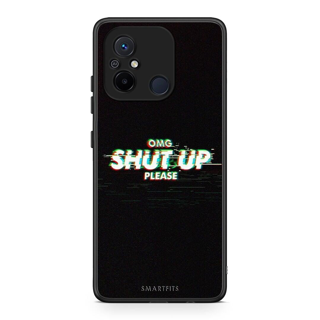 Θήκη Xiaomi Poco C55 OMG ShutUp από τη Smartfits με σχέδιο στο πίσω μέρος και μαύρο περίβλημα | Xiaomi Poco C55 OMG ShutUp Case with Colorful Back and Black Bezels