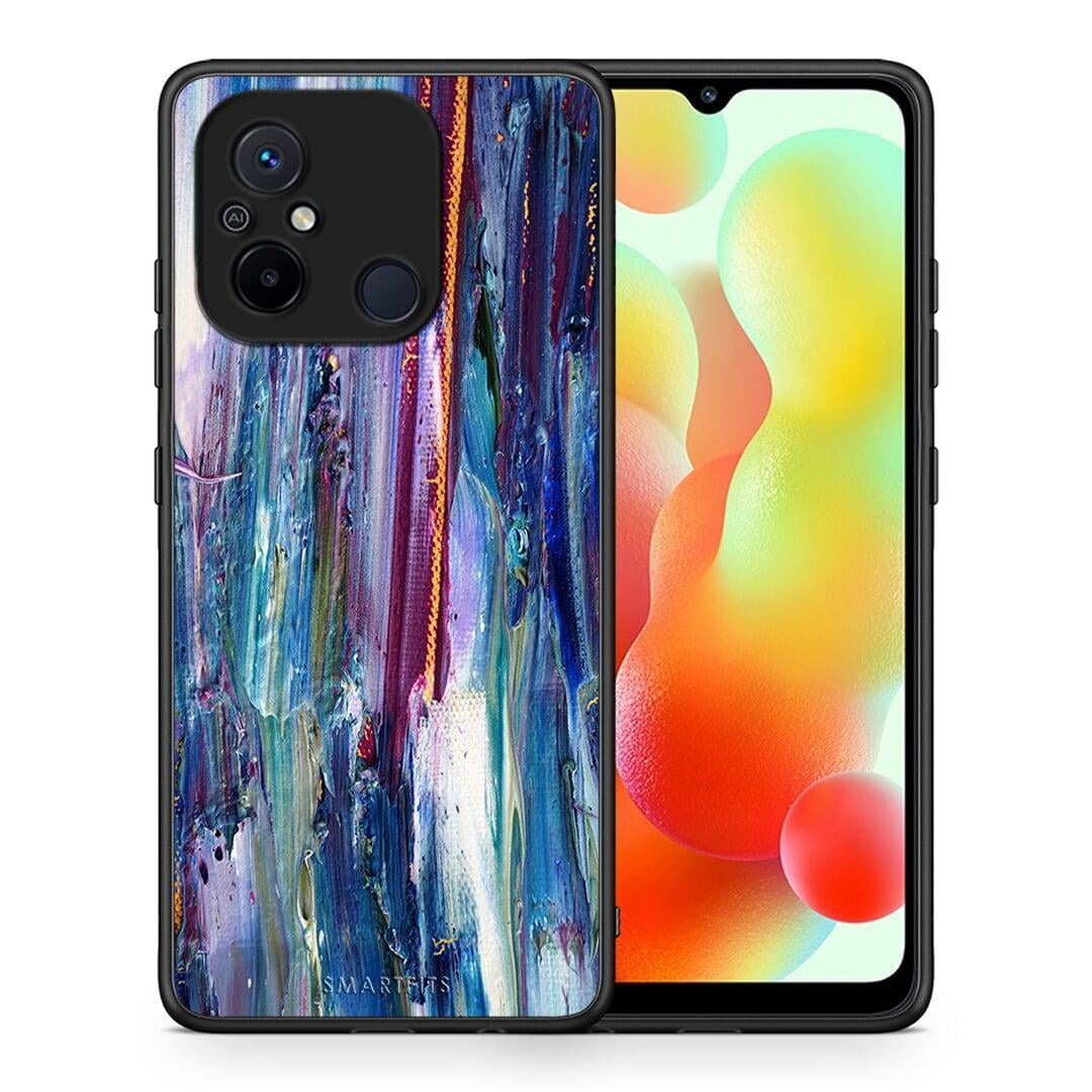 Θήκη Xiaomi Poco C55 Paint Winter από τη Smartfits με σχέδιο στο πίσω μέρος και μαύρο περίβλημα | Xiaomi Poco C55 Paint Winter Case with Colorful Back and Black Bezels