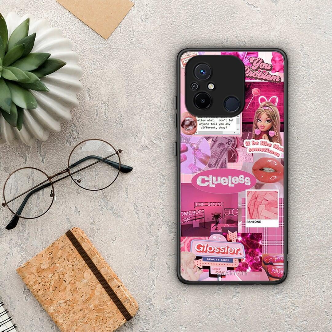 Θήκη Xiaomi Poco C55 Pink Love από τη Smartfits με σχέδιο στο πίσω μέρος και μαύρο περίβλημα | Xiaomi Poco C55 Pink Love Case with Colorful Back and Black Bezels