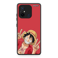 Thumbnail for Θήκη Xiaomi Poco C55 Pirate Luffy από τη Smartfits με σχέδιο στο πίσω μέρος και μαύρο περίβλημα | Xiaomi Poco C55 Pirate Luffy Case with Colorful Back and Black Bezels