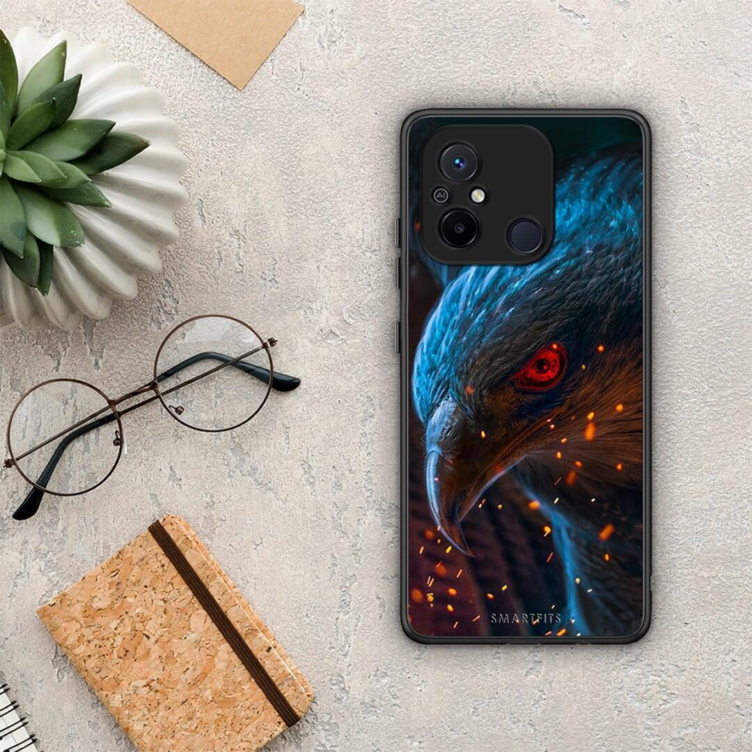 Θήκη Xiaomi Poco C55 PopArt Eagle από τη Smartfits με σχέδιο στο πίσω μέρος και μαύρο περίβλημα | Xiaomi Poco C55 PopArt Eagle Case with Colorful Back and Black Bezels