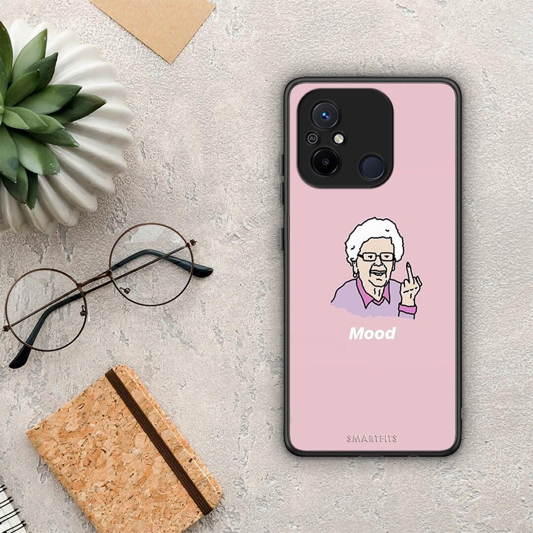 Θήκη Xiaomi Poco C55 PopArt Mood από τη Smartfits με σχέδιο στο πίσω μέρος και μαύρο περίβλημα | Xiaomi Poco C55 PopArt Mood Case with Colorful Back and Black Bezels