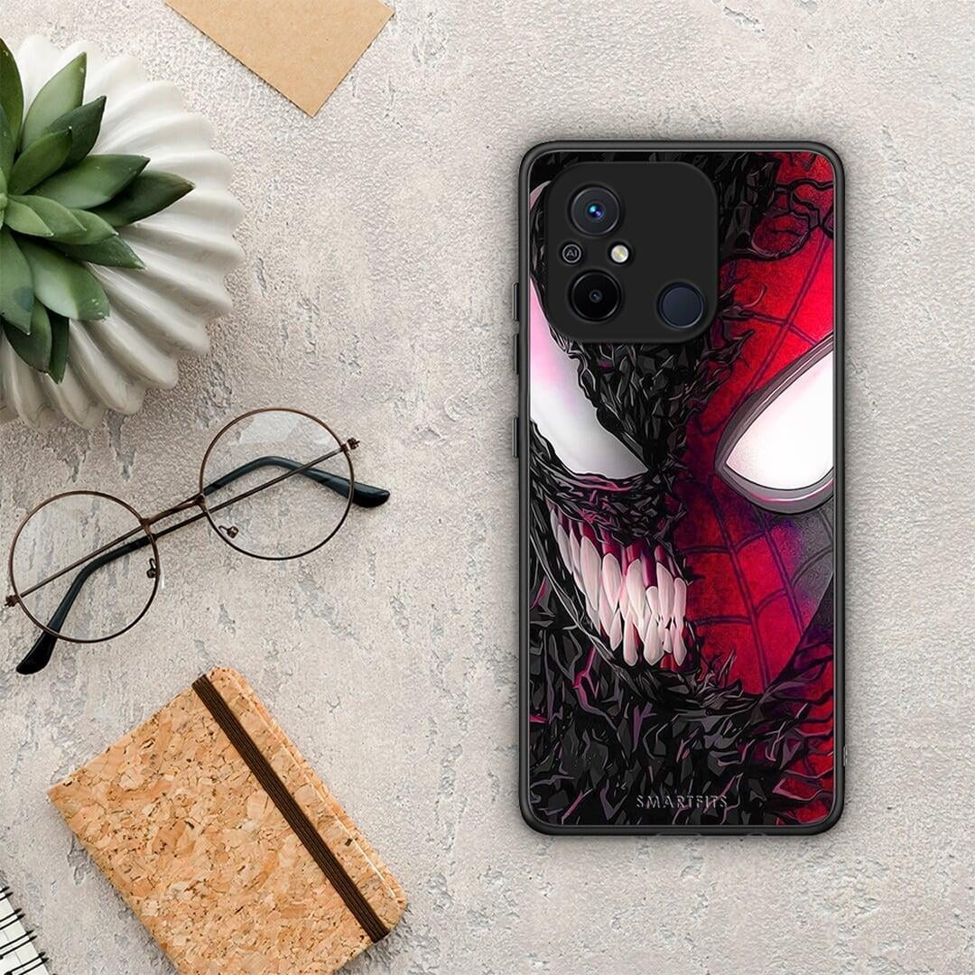 Θήκη Xiaomi Poco C55 PopArt SpiderVenom από τη Smartfits με σχέδιο στο πίσω μέρος και μαύρο περίβλημα | Xiaomi Poco C55 PopArt SpiderVenom Case with Colorful Back and Black Bezels