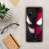 Thumbnail for Θήκη Xiaomi Poco C55 PopArt SpiderVenom από τη Smartfits με σχέδιο στο πίσω μέρος και μαύρο περίβλημα | Xiaomi Poco C55 PopArt SpiderVenom Case with Colorful Back and Black Bezels