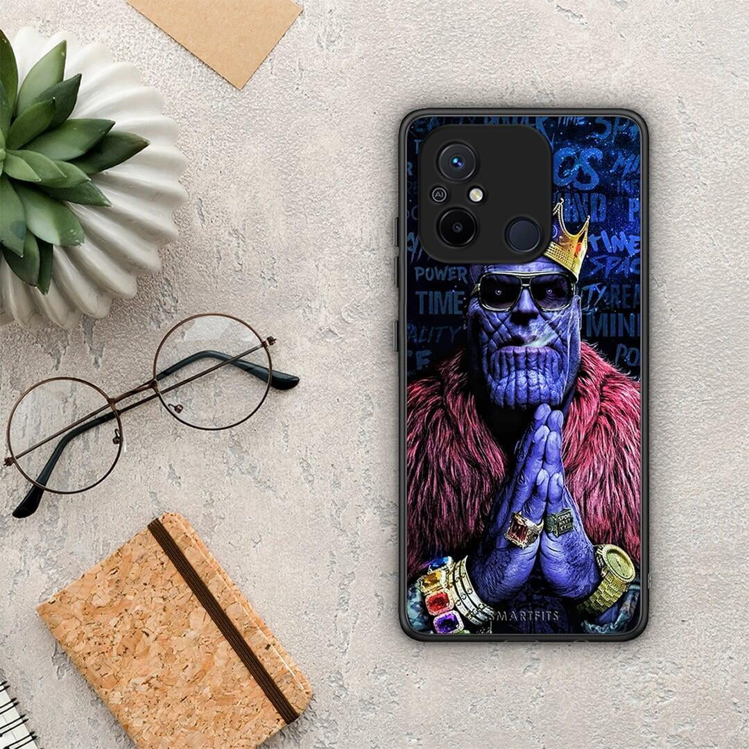 Θήκη Xiaomi Poco C55 PopArt Thanos από τη Smartfits με σχέδιο στο πίσω μέρος και μαύρο περίβλημα | Xiaomi Poco C55 PopArt Thanos Case with Colorful Back and Black Bezels