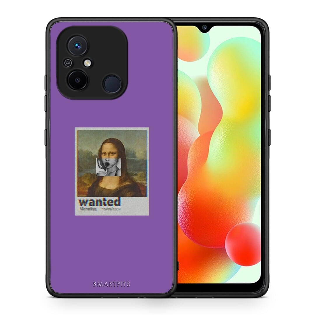 Θήκη Xiaomi Poco C55 Popart Monalisa από τη Smartfits με σχέδιο στο πίσω μέρος και μαύρο περίβλημα | Xiaomi Poco C55 Popart Monalisa Case with Colorful Back and Black Bezels