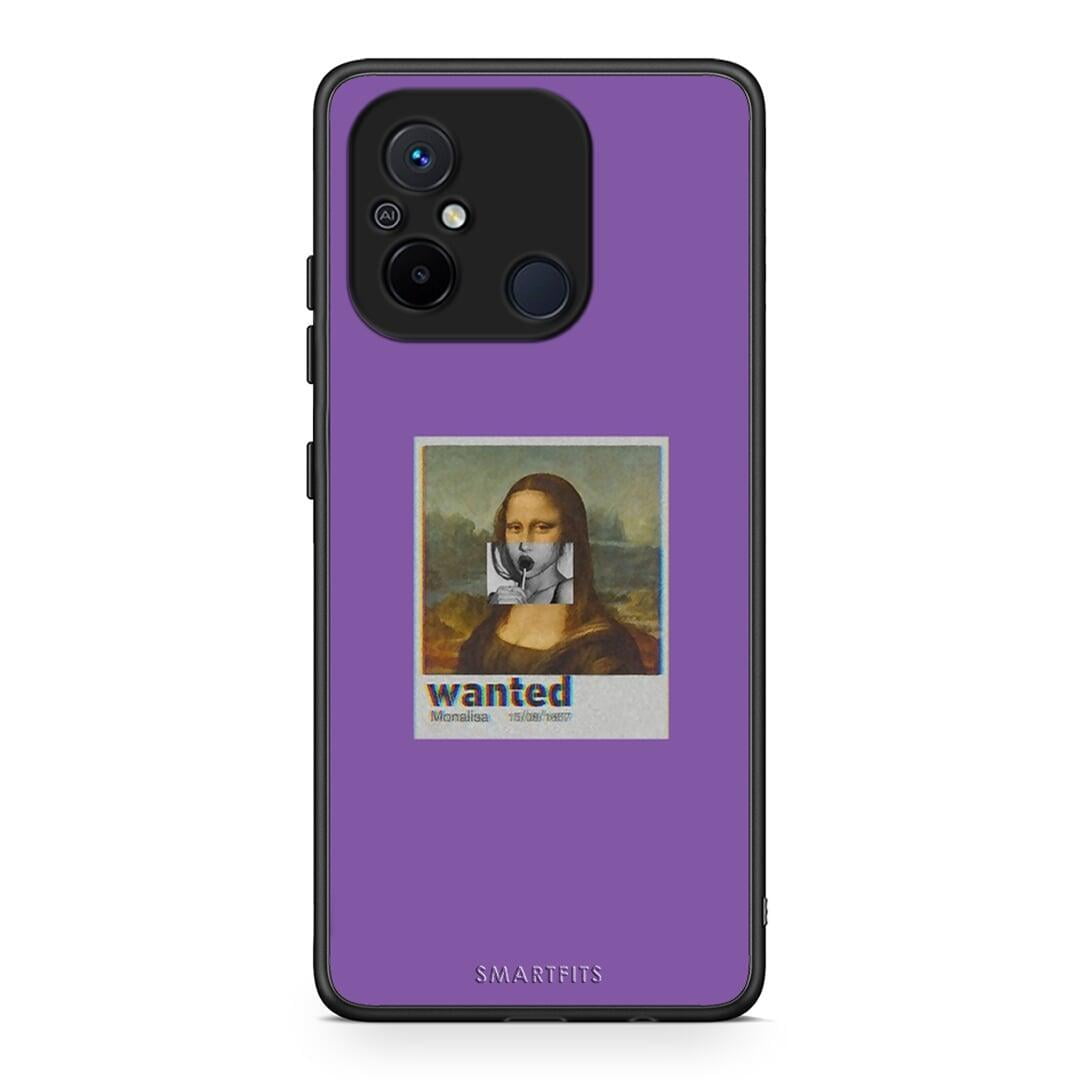 Θήκη Xiaomi Poco C55 Popart Monalisa από τη Smartfits με σχέδιο στο πίσω μέρος και μαύρο περίβλημα | Xiaomi Poco C55 Popart Monalisa Case with Colorful Back and Black Bezels