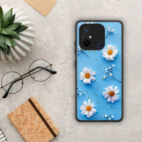 Thumbnail for Θήκη Xiaomi Poco C55 Real Daisies από τη Smartfits με σχέδιο στο πίσω μέρος και μαύρο περίβλημα | Xiaomi Poco C55 Real Daisies Case with Colorful Back and Black Bezels