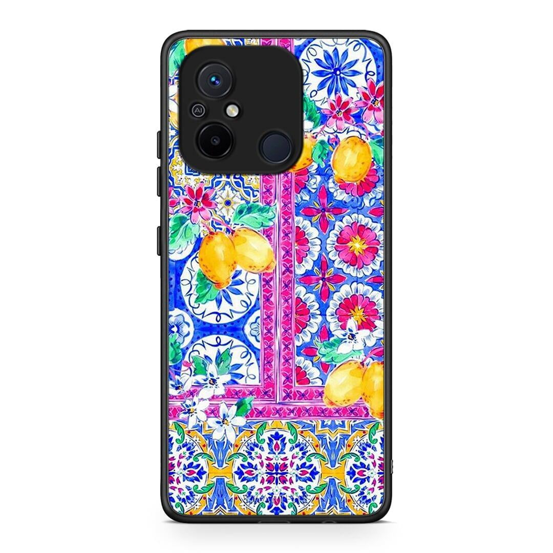 Θήκη Xiaomi Poco C55 Retro Spring από τη Smartfits με σχέδιο στο πίσω μέρος και μαύρο περίβλημα | Xiaomi Poco C55 Retro Spring Case with Colorful Back and Black Bezels