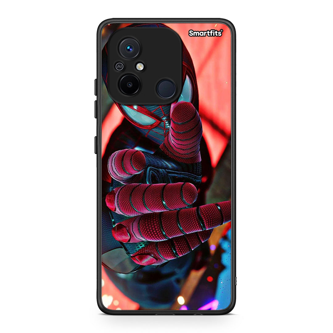 Θήκη Xiaomi Poco C55 Spider Hand από τη Smartfits με σχέδιο στο πίσω μέρος και μαύρο περίβλημα | Xiaomi Poco C55 Spider Hand Case with Colorful Back and Black Bezels