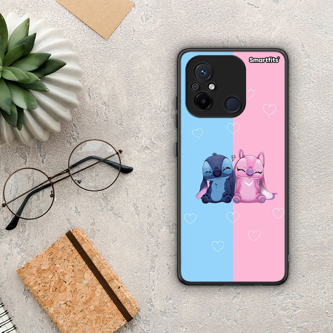 Θήκη Xiaomi Poco C55 Stitch And Angel από τη Smartfits με σχέδιο στο πίσω μέρος και μαύρο περίβλημα | Xiaomi Poco C55 Stitch And Angel Case with Colorful Back and Black Bezels