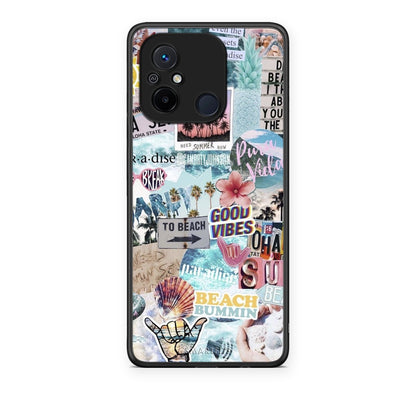 Θήκη Xiaomi Poco C55 Summer Vibes από τη Smartfits με σχέδιο στο πίσω μέρος και μαύρο περίβλημα | Xiaomi Poco C55 Summer Vibes case with colorful back and black bezels