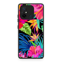 Thumbnail for Θήκη Xiaomi Poco C55 Tropical Flowers από τη Smartfits με σχέδιο στο πίσω μέρος και μαύρο περίβλημα | Xiaomi Poco C55 Tropical Flowers Case with Colorful Back and Black Bezels