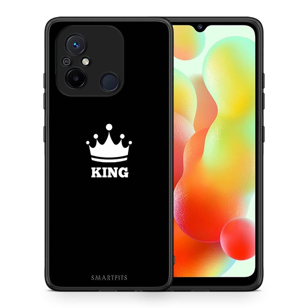 Θήκη Xiaomi Poco C55 Valentine King από τη Smartfits με σχέδιο στο πίσω μέρος και μαύρο περίβλημα | Xiaomi Poco C55 Valentine King Case with Colorful Back and Black Bezels