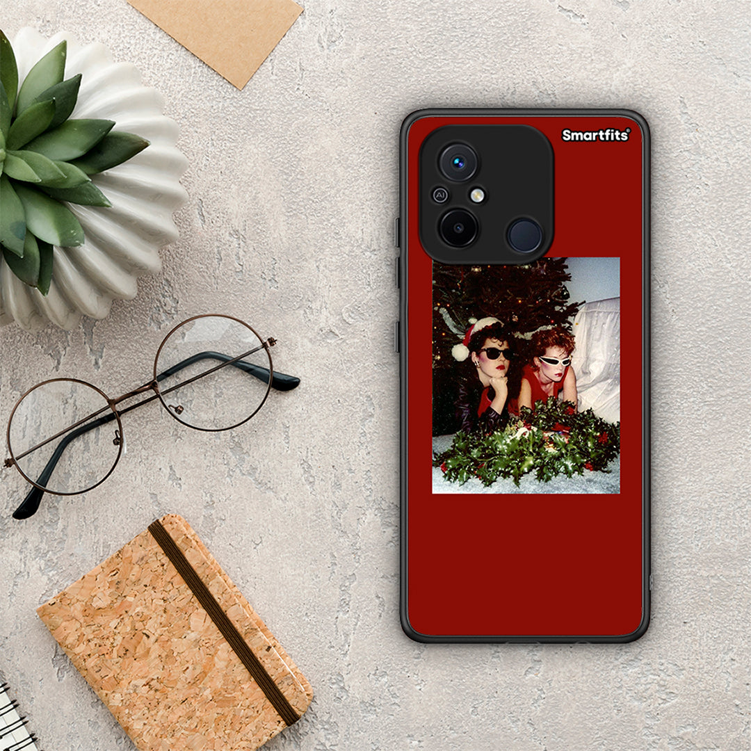 Θήκη Xiaomi Poco C55 Waiting For Xmas από τη Smartfits με σχέδιο στο πίσω μέρος και μαύρο περίβλημα | Xiaomi Poco C55 Waiting For Xmas Case with Colorful Back and Black Bezels