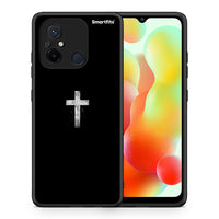 Thumbnail for Θήκη Xiaomi Poco C55 White Cross από τη Smartfits με σχέδιο στο πίσω μέρος και μαύρο περίβλημα | Xiaomi Poco C55 White Cross Case with Colorful Back and Black Bezels