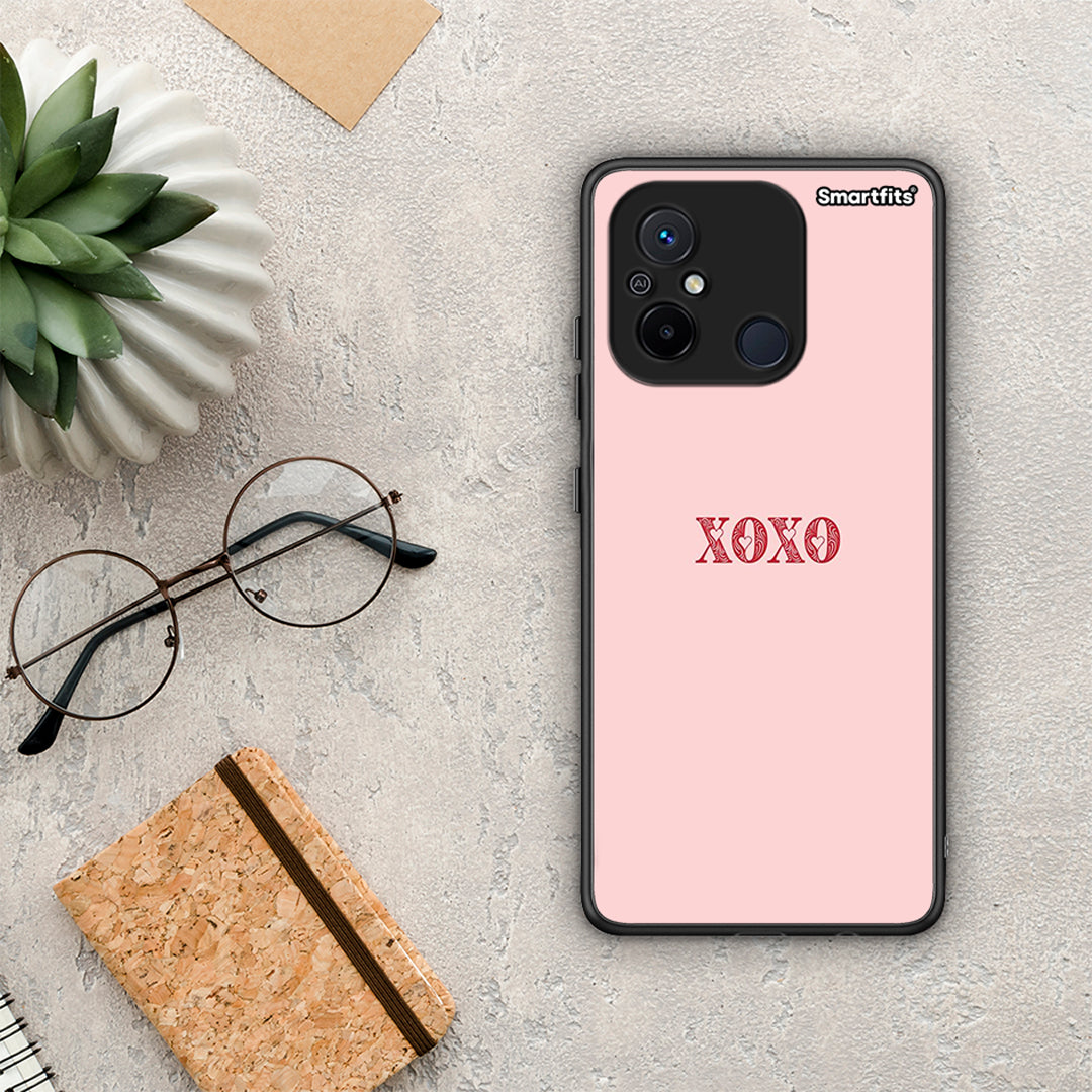 Θήκη Xiaomi Poco C55 XOXO Love από τη Smartfits με σχέδιο στο πίσω μέρος και μαύρο περίβλημα | Xiaomi Poco C55 XOXO Love Case with Colorful Back and Black Bezels