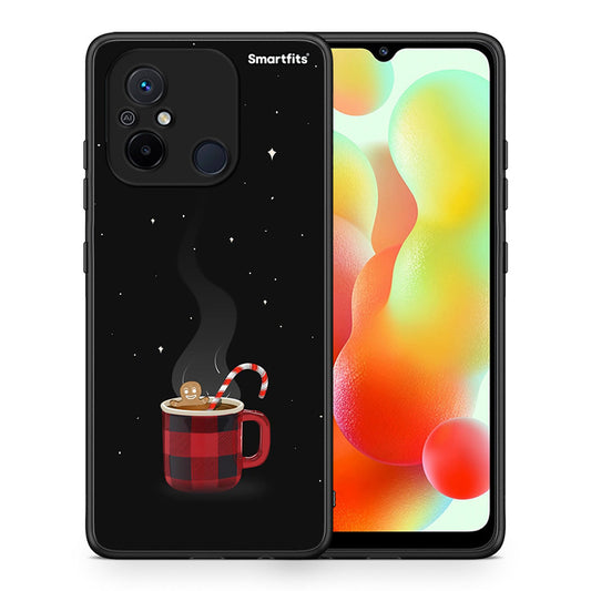 Θήκη Xiaomi Poco C55 Xmas Bathing από τη Smartfits με σχέδιο στο πίσω μέρος και μαύρο περίβλημα | Xiaomi Poco C55 Xmas Bathing Case with Colorful Back and Black Bezels