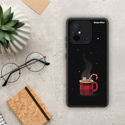 Θήκη Xiaomi Poco C55 Xmas Bathing από τη Smartfits με σχέδιο στο πίσω μέρος και μαύρο περίβλημα | Xiaomi Poco C55 Xmas Bathing Case with Colorful Back and Black Bezels