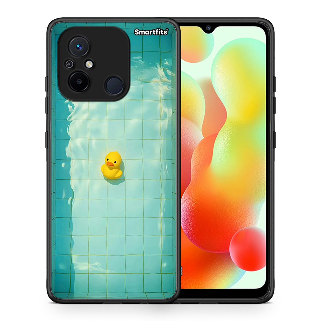 Θήκη Xiaomi Redmi 12C Yellow Duck από τη Smartfits με σχέδιο στο πίσω μέρος και μαύρο περίβλημα | Xiaomi Redmi 12C Yellow Duck Case with Colorful Back and Black Bezels