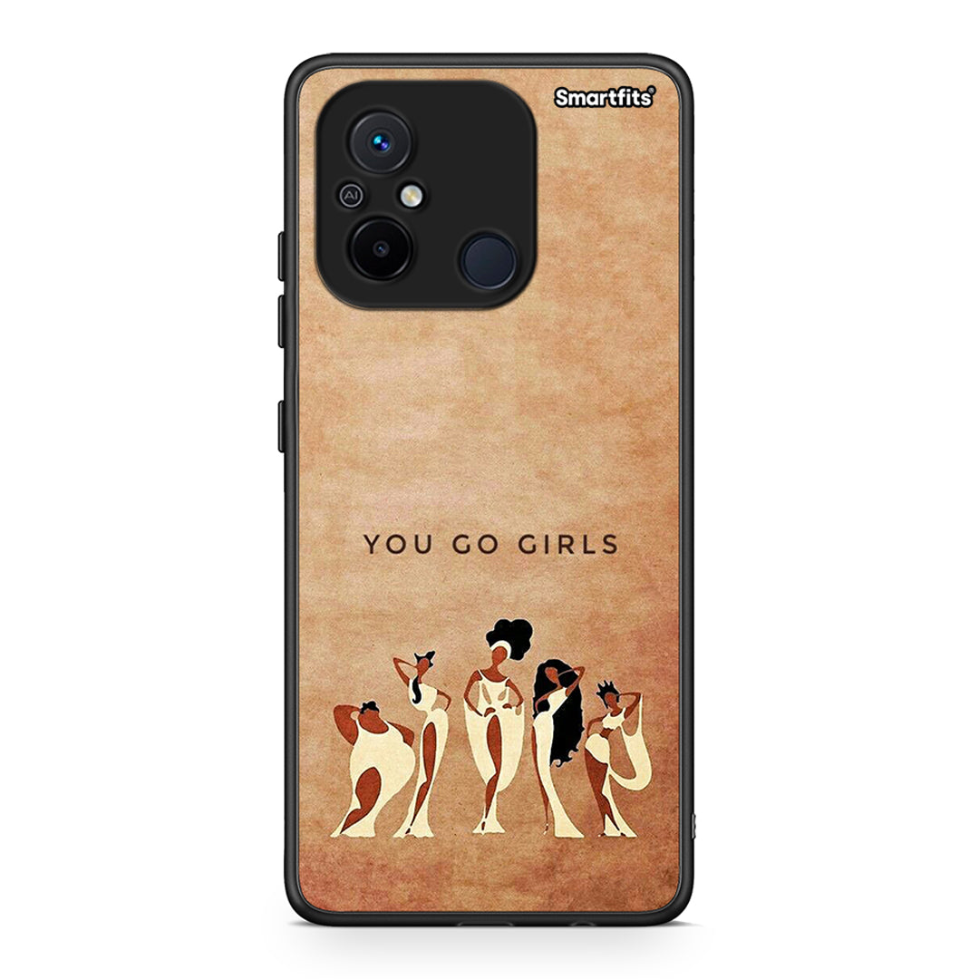 Θήκη Xiaomi Poco C55 You Go Girl από τη Smartfits με σχέδιο στο πίσω μέρος και μαύρο περίβλημα | Xiaomi Poco C55 You Go Girl Case with Colorful Back and Black Bezels