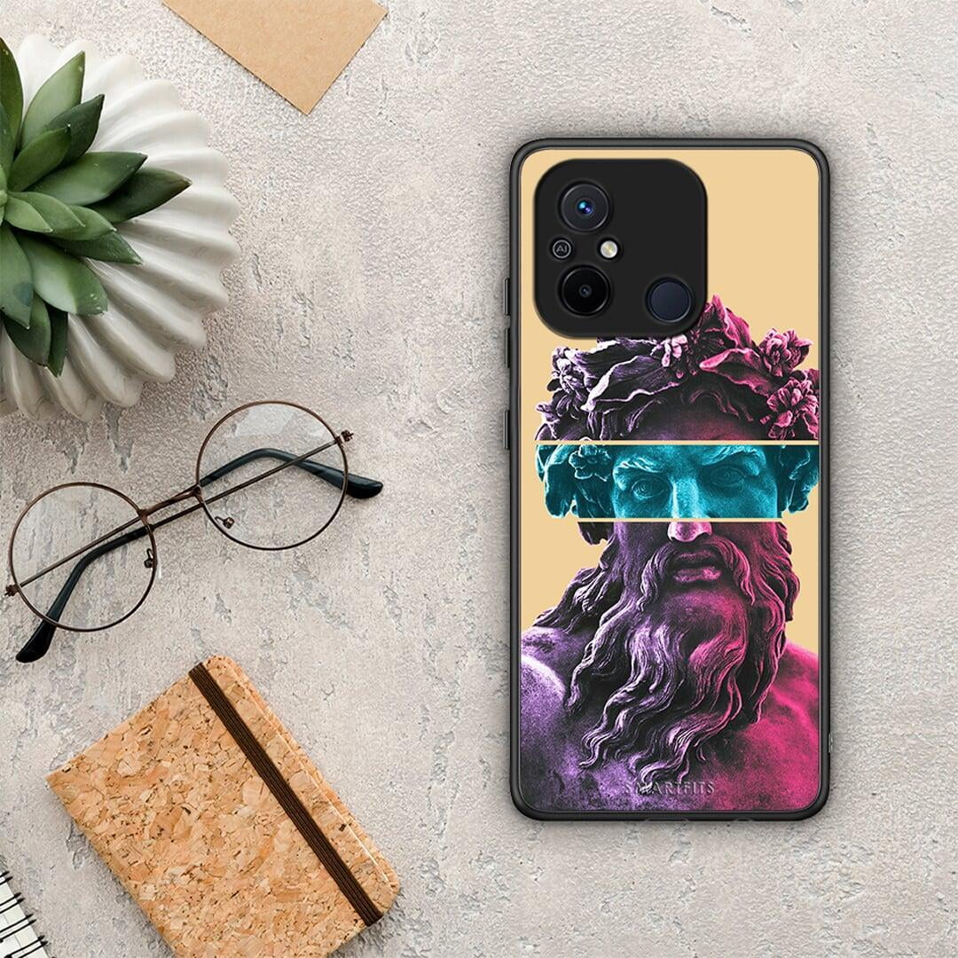 Θήκη Xiaomi Poco C55 Zeus Art από τη Smartfits με σχέδιο στο πίσω μέρος και μαύρο περίβλημα | Xiaomi Poco C55 Zeus Art Case with Colorful Back and Black Bezels