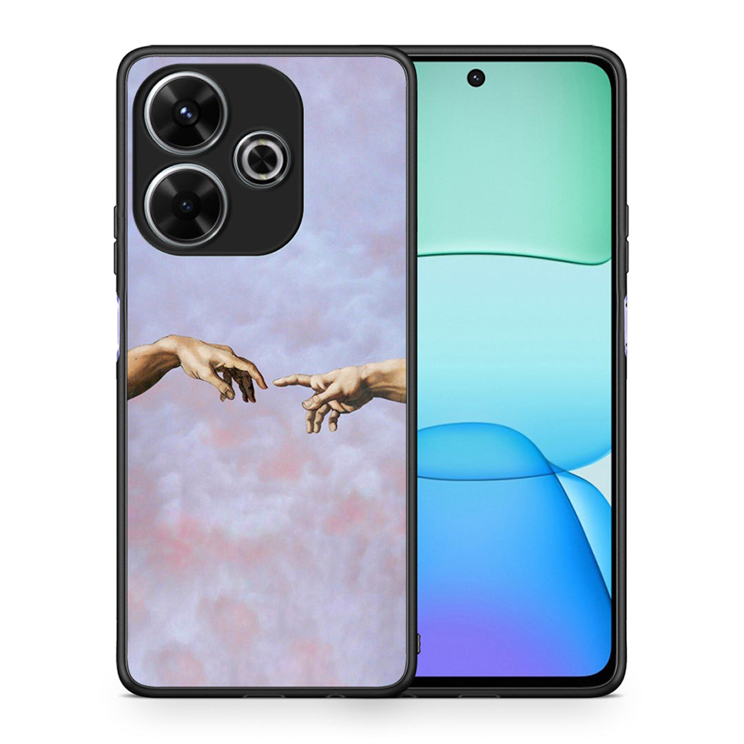 Θήκη Xiaomi Redmi 13 Adam Hand από τη Smartfits με σχέδιο στο πίσω μέρος και μαύρο περίβλημα | Xiaomi Redmi 13 Adam Hand case with colorful back and black bezels