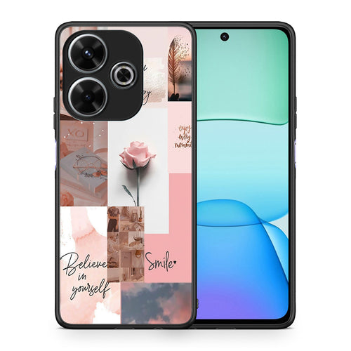 Θήκη Xiaomi Redmi 13 Aesthetic Collage από τη Smartfits με σχέδιο στο πίσω μέρος και μαύρο περίβλημα | Xiaomi Redmi 13 Aesthetic Collage case with colorful back and black bezels