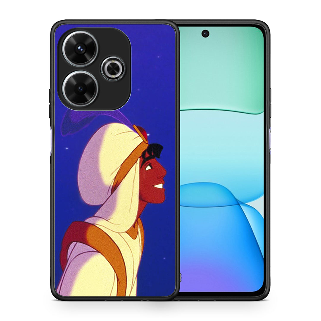 Θήκη Xiaomi Redmi 13 Alladin And Jasmine Love 1 από τη Smartfits με σχέδιο στο πίσω μέρος και μαύρο περίβλημα | Xiaomi Redmi 13 Alladin And Jasmine Love 1 case with colorful back and black bezels