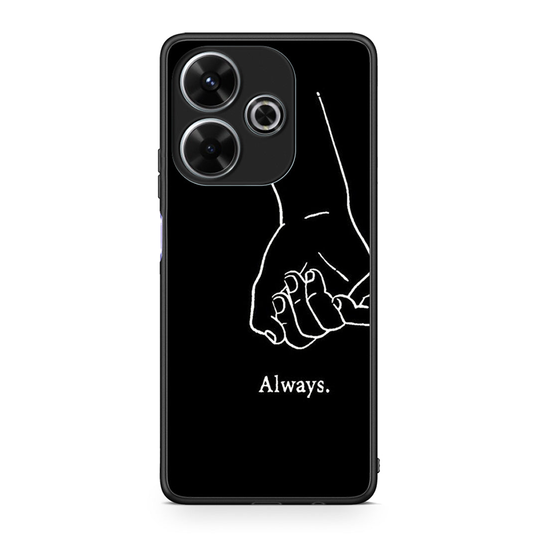 Xiaomi Redmi 13 Always & Forever 1 Θήκη Αγίου Βαλεντίνου από τη Smartfits με σχέδιο στο πίσω μέρος και μαύρο περίβλημα | Smartphone case with colorful back and black bezels by Smartfits