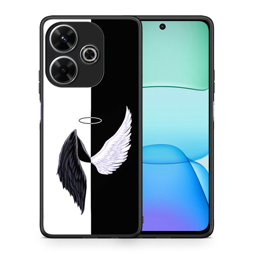 Θήκη Xiaomi Redmi 13 Angels Demons από τη Smartfits με σχέδιο στο πίσω μέρος και μαύρο περίβλημα | Xiaomi Redmi 13 Angels Demons case with colorful back and black bezels