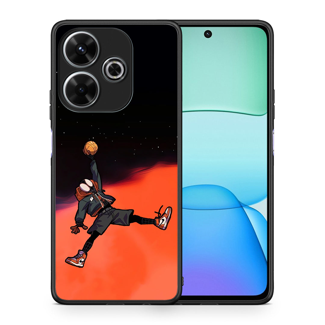 Θήκη Xiaomi Redmi 13 Basketball Hero από τη Smartfits με σχέδιο στο πίσω μέρος και μαύρο περίβλημα | Xiaomi Redmi 13 Basketball Hero case with colorful back and black bezels