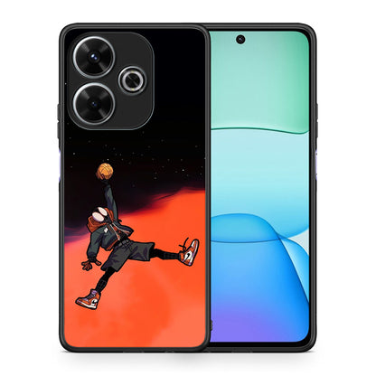 Θήκη Xiaomi Redmi 13 Basketball Hero από τη Smartfits με σχέδιο στο πίσω μέρος και μαύρο περίβλημα | Xiaomi Redmi 13 Basketball Hero case with colorful back and black bezels
