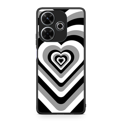 Xiaomi Redmi 13 Black Hearts θήκη από τη Smartfits με σχέδιο στο πίσω μέρος και μαύρο περίβλημα | Smartphone case with colorful back and black bezels by Smartfits