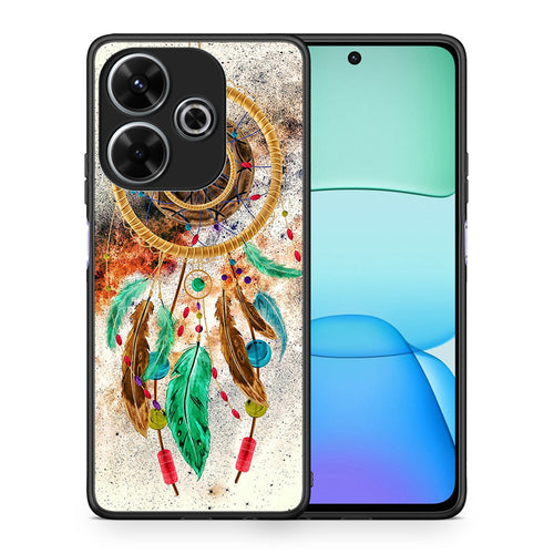 Θήκη Xiaomi Redmi 13 DreamCatcher Boho από τη Smartfits με σχέδιο στο πίσω μέρος και μαύρο περίβλημα | Xiaomi Redmi 13 DreamCatcher Boho case with colorful back and black bezels