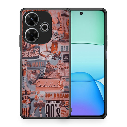 Θήκη Xiaomi Redmi 13 Born In 90s από τη Smartfits με σχέδιο στο πίσω μέρος και μαύρο περίβλημα | Xiaomi Redmi 13 Born In 90s case with colorful back and black bezels