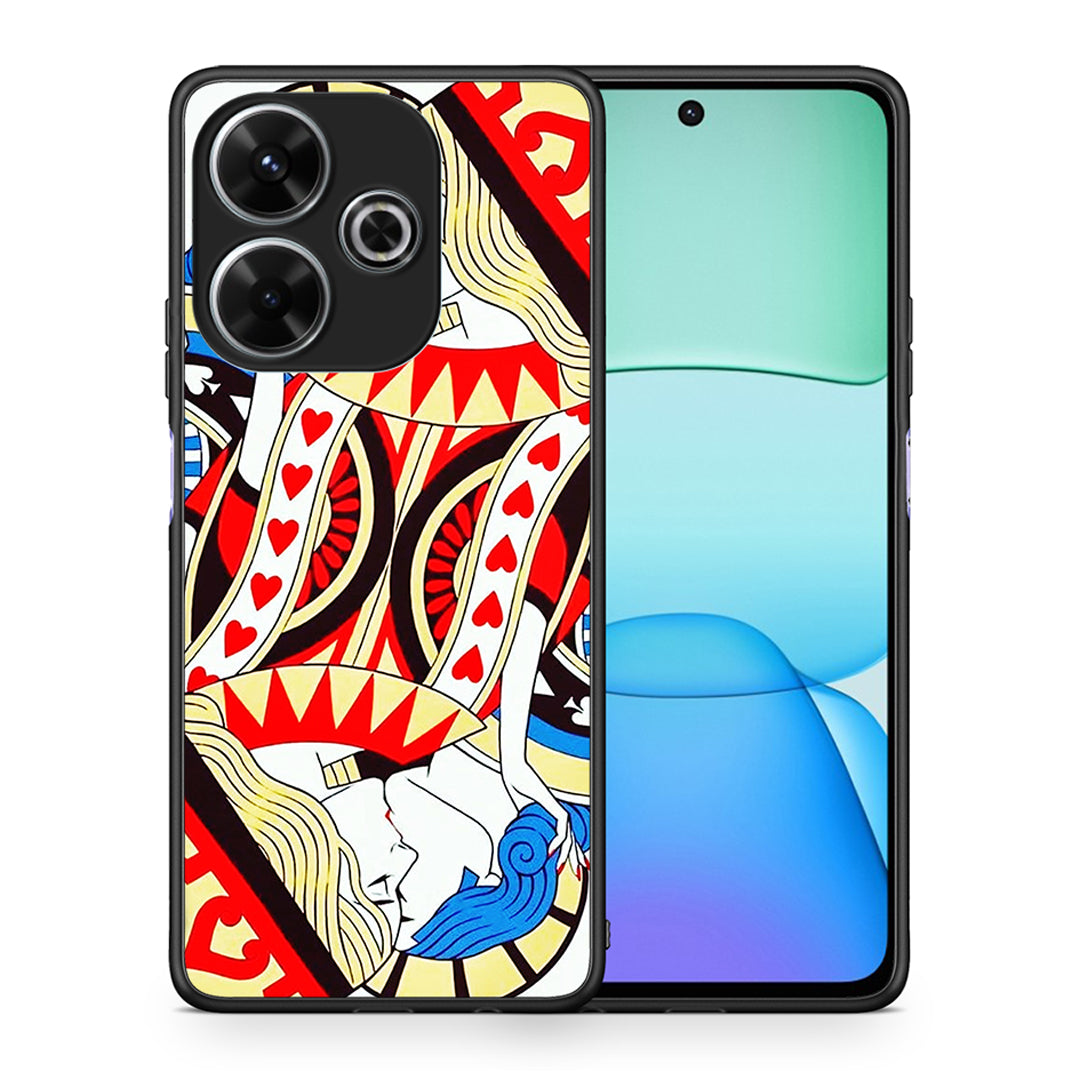 Θήκη Xiaomi Redmi 13 Card Love από τη Smartfits με σχέδιο στο πίσω μέρος και μαύρο περίβλημα | Xiaomi Redmi 13 Card Love case with colorful back and black bezels
