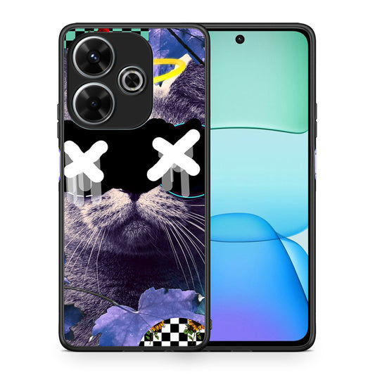Θήκη Xiaomi Redmi 13 Cat Collage από τη Smartfits με σχέδιο στο πίσω μέρος και μαύρο περίβλημα | Xiaomi Redmi 13 Cat Collage case with colorful back and black bezels