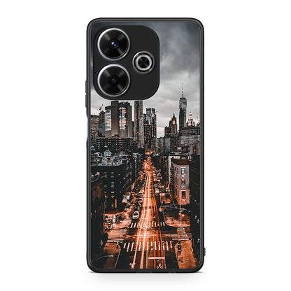 Xiaomi Redmi 13 City Lights θήκη από τη Smartfits με σχέδιο στο πίσω μέρος και μαύρο περίβλημα | Smartphone case with colorful back and black bezels by Smartfits