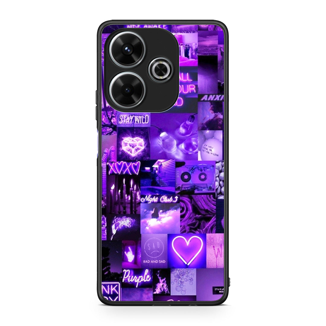 Xiaomi Redmi 13 Collage Stay Wild Θήκη Αγίου Βαλεντίνου από τη Smartfits με σχέδιο στο πίσω μέρος και μαύρο περίβλημα | Smartphone case with colorful back and black bezels by Smartfits