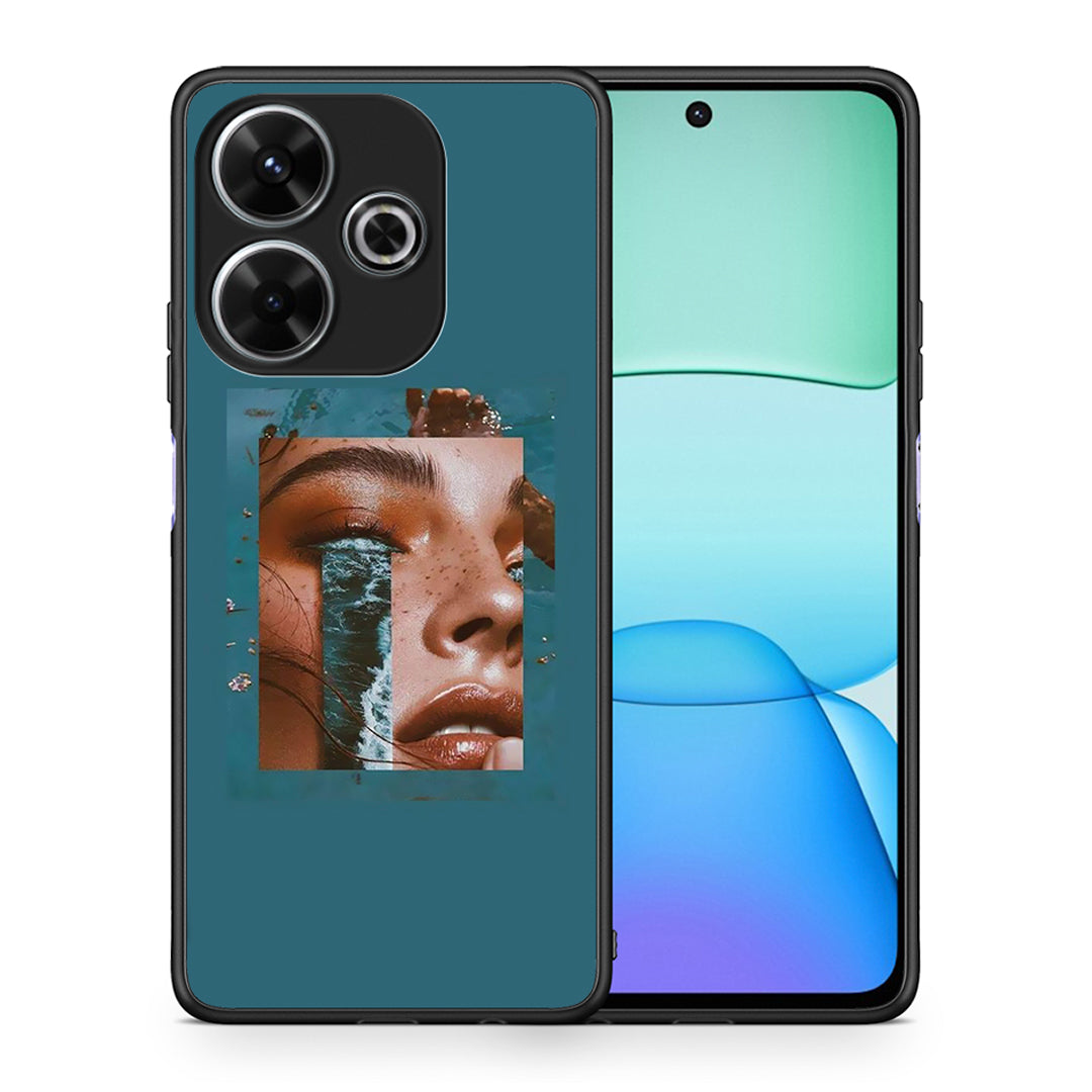 Θήκη Xiaomi Redmi 13 Cry An Ocean από τη Smartfits με σχέδιο στο πίσω μέρος και μαύρο περίβλημα | Xiaomi Redmi 13 Cry An Ocean case with colorful back and black bezels