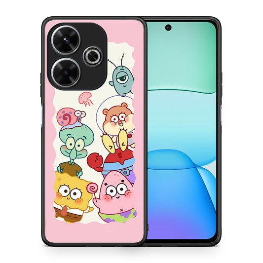 Θήκη Xiaomi Redmi 13 Cute Companion από τη Smartfits με σχέδιο στο πίσω μέρος και μαύρο περίβλημα | Xiaomi Redmi 13 Cute Companion case with colorful back and black bezels