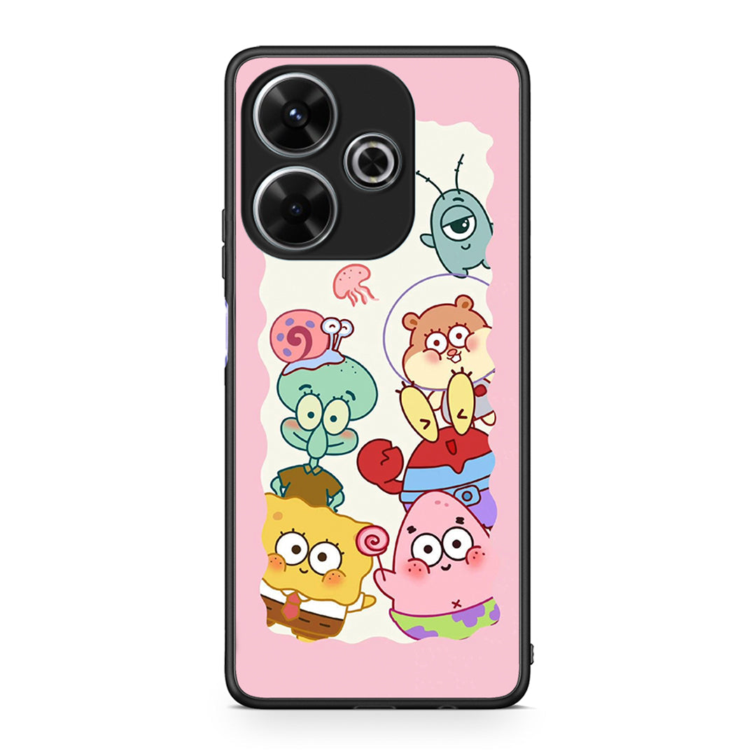 Xiaomi Redmi 13 Cute Companion θήκη από τη Smartfits με σχέδιο στο πίσω μέρος και μαύρο περίβλημα | Smartphone case with colorful back and black bezels by Smartfits