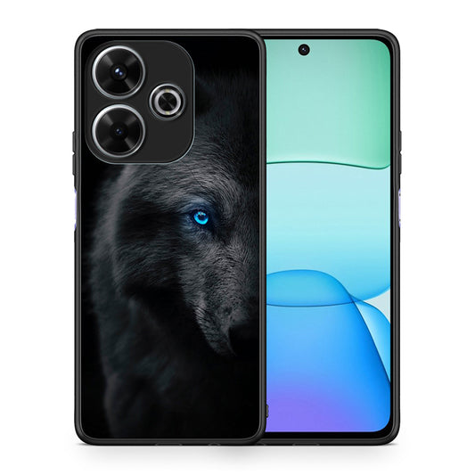 Θήκη Xiaomi Redmi 13 Dark Wolf από τη Smartfits με σχέδιο στο πίσω μέρος και μαύρο περίβλημα | Xiaomi Redmi 13 Dark Wolf case with colorful back and black bezels